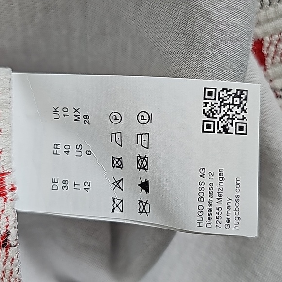 Boss by Hugo Boss Decka Dress Size 6 Plaid Sheath Round Neck Short Sleeve NWT - Picture 12 of 12